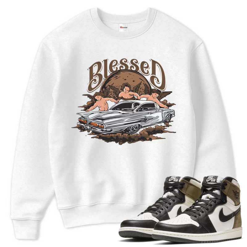 TeeVivo Sweatshirt Match Air Jordan 1 Retro High Dark Mocha Blessed – Air Jordan 1 Sweatshirt, AJ1 Sweatshirt