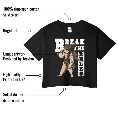 TeeVivo Crop Top Match Air Jordan 1 Retro High Dark Mocha Break the rules – Air Jordan 1 Crop Top, AJ1 Crop Top