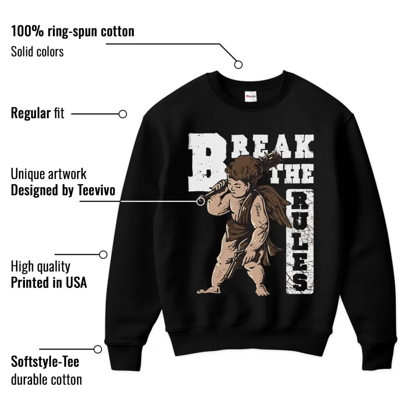 TeeVivo Sweatshirt Match Air Jordan 1 Retro High Dark Mocha Break the rules – Air Jordan 1 Sweatshirt, AJ1 Sweatshirt