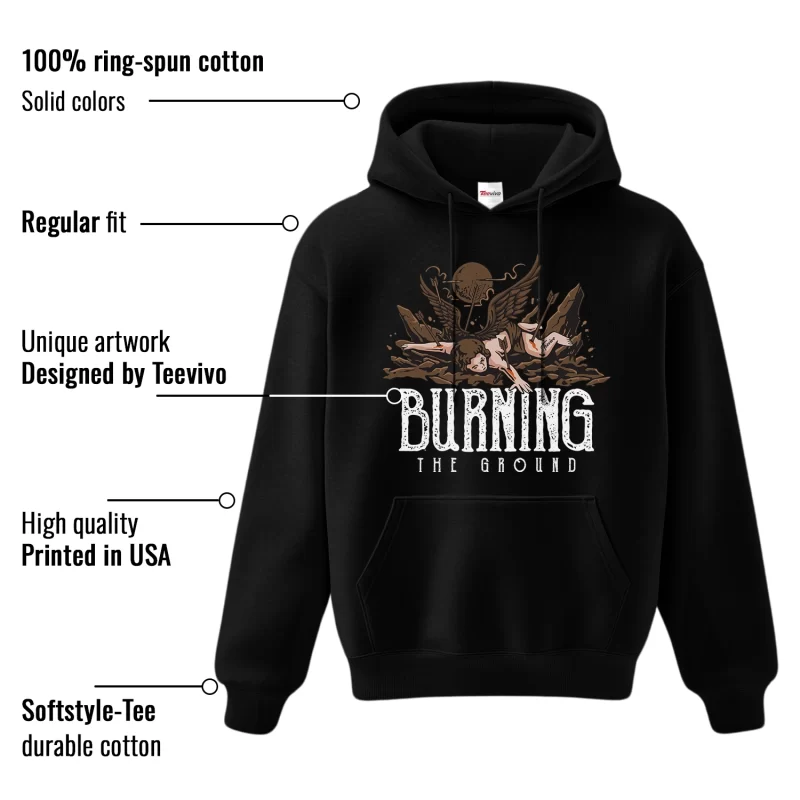 TeeVivo Hoodie Match Air Jordan 1 Retro High Dark Mocha Burning the ground – Air Jordan 1 Hoodie, AJ1 Hoodie