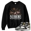 TeeVivo Sweatshirt Match Air Jordan 1 Retro High Dark Mocha Burning the ground – Air Jordan 1 Sweatshirt, AJ1 Sweatshirt