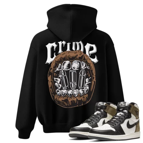 TeeVivo Hoodie Match Air Jordan 1 Retro High Dark Mocha Crime – Air Jordan 1 Hoodie, AJ1 Hoodie