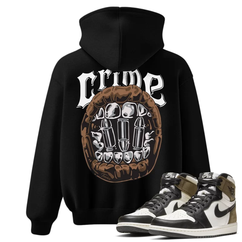 TeeVivo Hoodie Match Air Jordan 1 Retro High Dark Mocha Crime – Air Jordan 1 Hoodie, AJ1 Hoodie