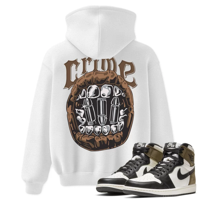TeeVivo Hoodie Match Air Jordan 1 Retro High Dark Mocha Crime – Air Jordan 1 Hoodie, AJ1 Hoodie