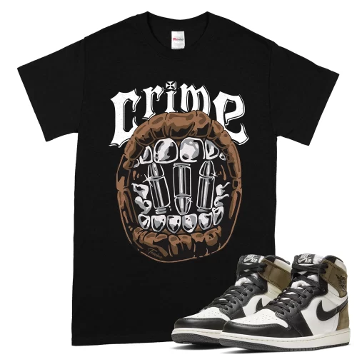 TeeVivo T-Shirt Match Air Jordan 1 Retro High Dark Mocha Crime – Air Jordan 1 Shirt, AJ1 Shirt