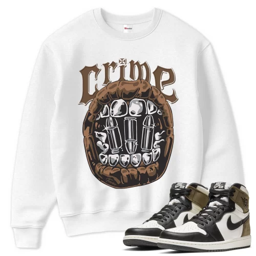 TeeVivo Sweatshirt Match Air Jordan 1 Retro High Dark Mocha Crime – Air Jordan 1 Sweatshirt, AJ1 Sweatshirt