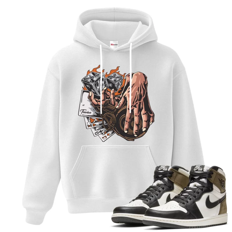 TeeVivo Hoodie Match Air Jordan 1 Retro High Dark Mocha Gambling – Air Jordan 1 Hoodie, AJ1 Hoodie
