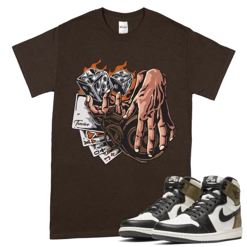 TeeVivo T-Shirt Match Air Jordan 1 Retro High Dark Mocha Gambling – Air Jordan 1 Shirt, AJ1 Shirt