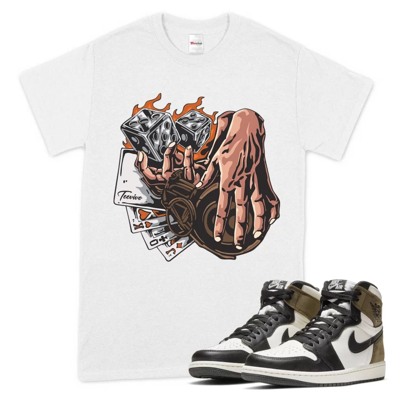 TeeVivo T-Shirt Match Air Jordan 1 Retro High Dark Mocha Gambling – Air Jordan 1 Shirt, AJ1 Shirt