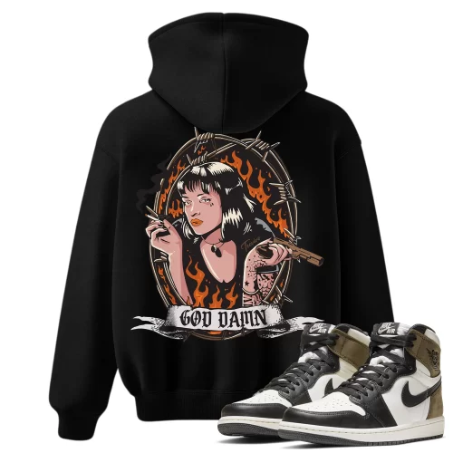 TeeVivo Hoodie Match Air Jordan 1 Retro High Dark Mocha God Daaamn – Air Jordan 1 Hoodie, AJ1 Hoodie