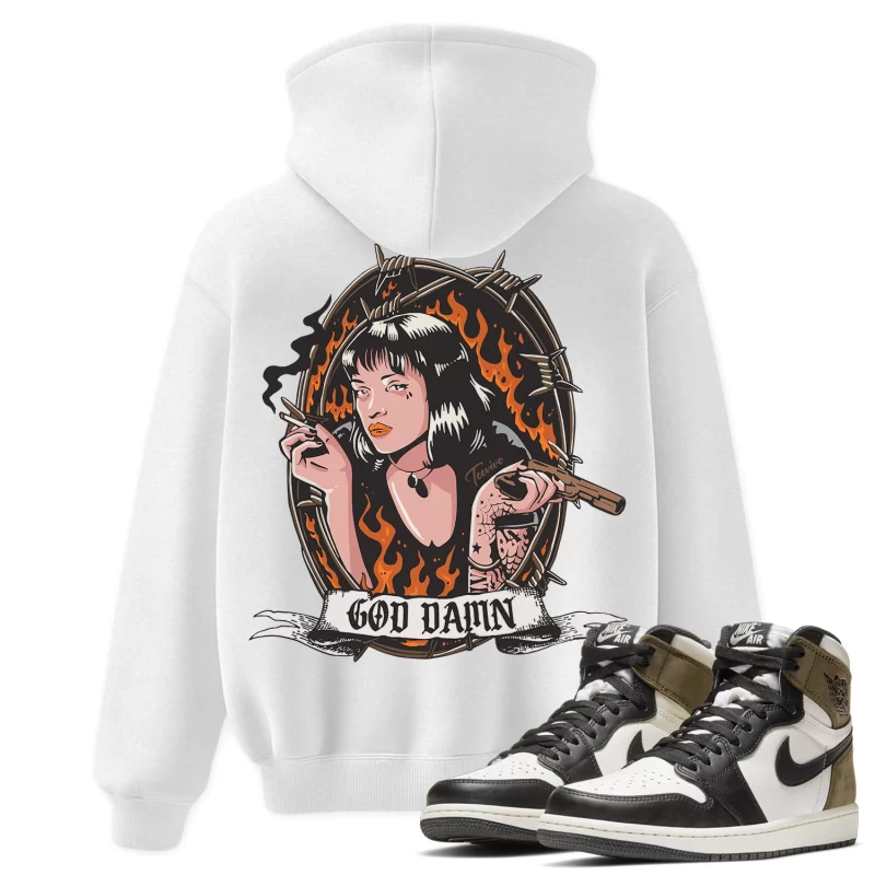 TeeVivo Hoodie Match Air Jordan 1 Retro High Dark Mocha God Daaamn – Air Jordan 1 Hoodie, AJ1 Hoodie