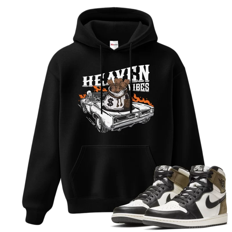 TeeVivo Hoodie Match Air Jordan 1 Retro High Dark Mocha Heaven vibes – Air Jordan 1 Hoodie, AJ1 Hoodie