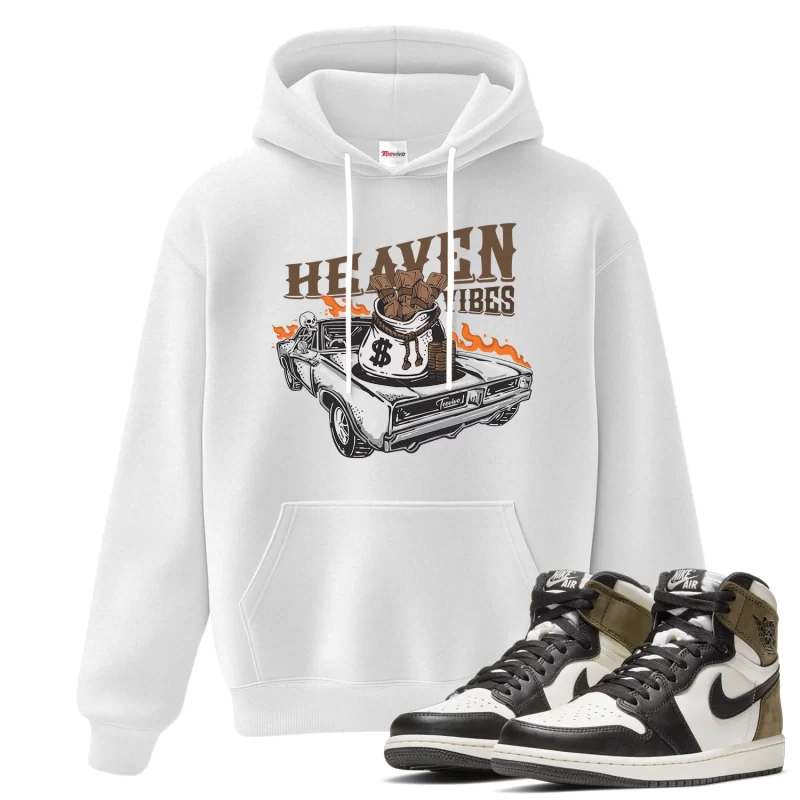 TeeVivo Hoodie Match Air Jordan 1 Retro High Dark Mocha Heaven vibes – Air Jordan 1 Hoodie, AJ1 Hoodie