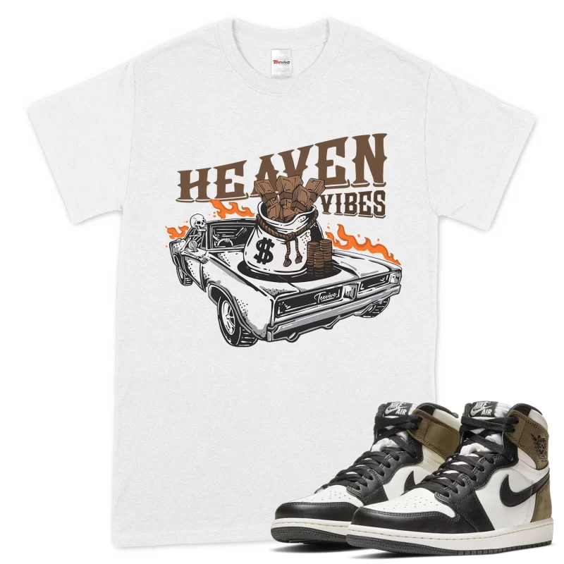 TeeVivo T-Shirt Match Air Jordan 1 Retro High Dark Mocha Heaven vibes – Air Jordan 1 Shirt, AJ1 Shirt