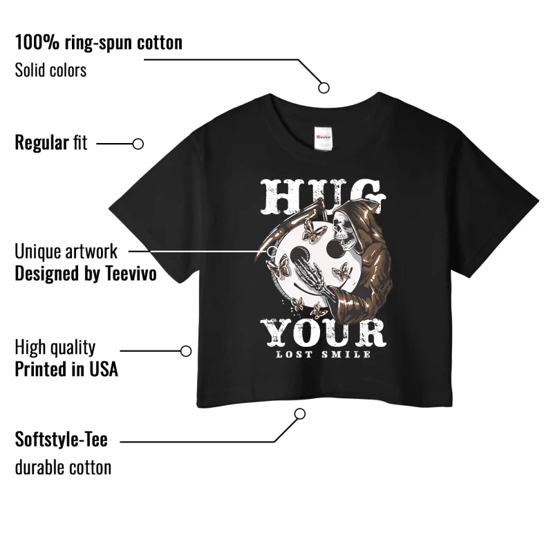 TeeVivo Crop Top Match Air Jordan 1 Retro High Dark Mocha Hug your lost smile – Air Jordan 1 Crop Top, AJ1 Crop Top