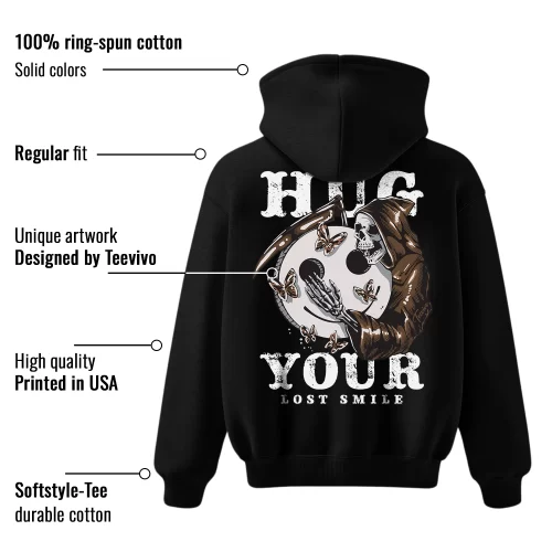 TeeVivo Hoodie Match Air Jordan 1 Retro High Dark Mocha Hug your lost smile – Air Jordan 1 Hoodie, AJ1 Hoodie