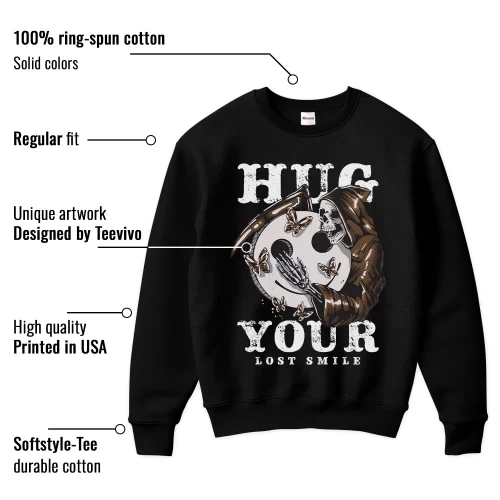 TeeVivo Sweatshirt Match Air Jordan 1 Retro High Dark Mocha Hug your lost smile – Air Jordan 1 Sweatshirt, AJ1 Sweatshirt