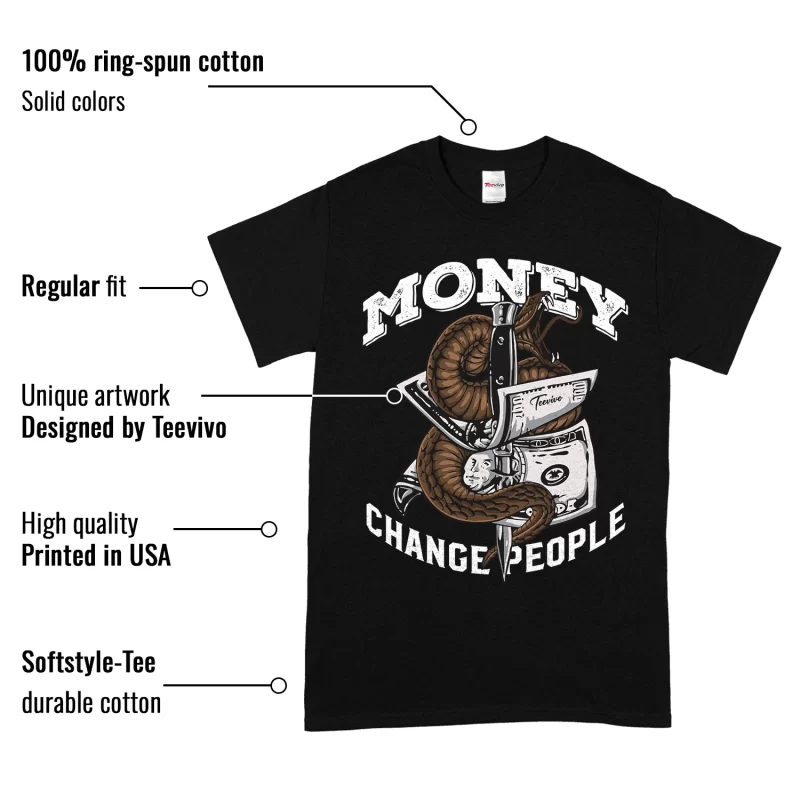 TeeVivo T-Shirt Match Air Jordan 1 Retro High Dark Mocha Money change people – Air Jordan 1 Shirt, AJ1 Shirt