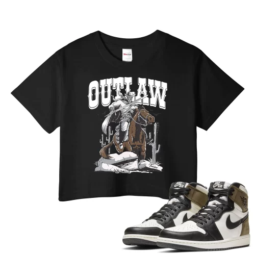 TeeVivo Crop Top Match Air Jordan 1 Retro High Dark Mocha Outlaw – Air Jordan 1 Crop Top, AJ1 Crop Top