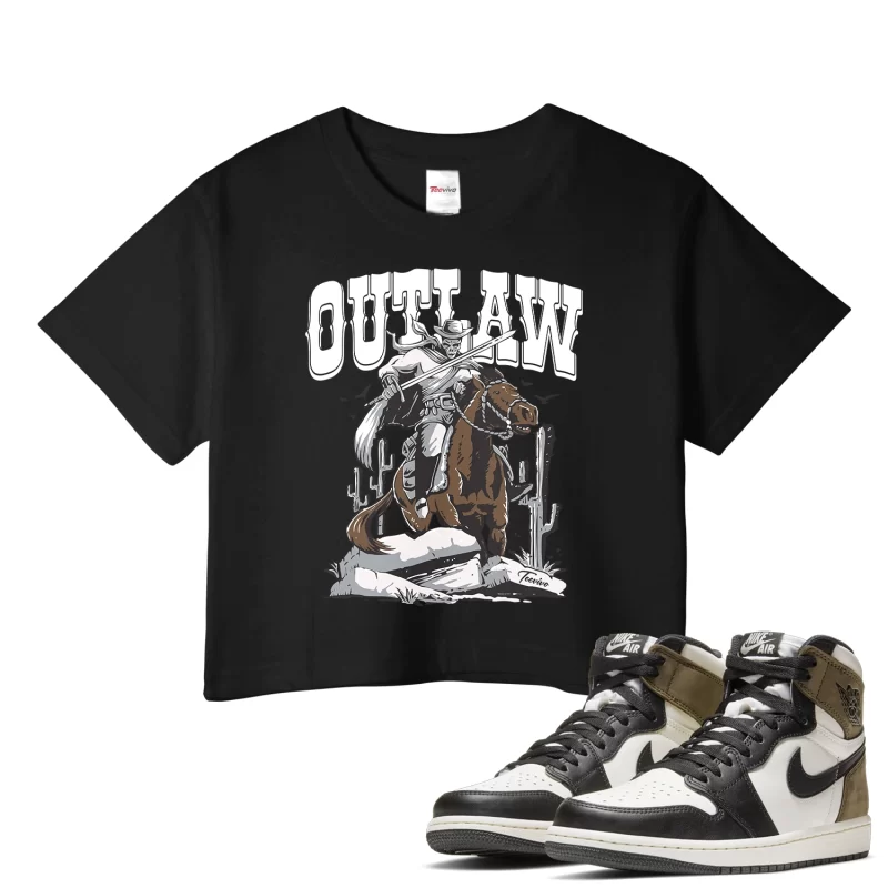 TeeVivo Crop Top Match Air Jordan 1 Retro High Dark Mocha Outlaw – Air Jordan 1 Crop Top, AJ1 Crop Top