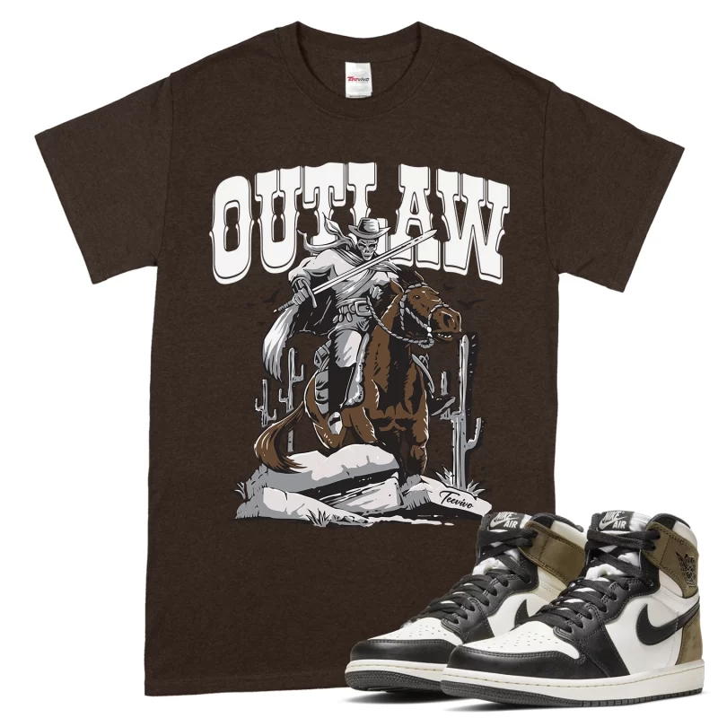 TeeVivo T-Shirt Match Air Jordan 1 Retro High Dark Mocha Outlaw – Air Jordan 1 Shirt, AJ1 Shirt