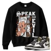 TeeVivo Sweatshirt Match Air Jordan 1 Retro High Dark Mocha Speak no evil – Air Jordan 1 Sweatshirt, AJ1 Sweatshirt
