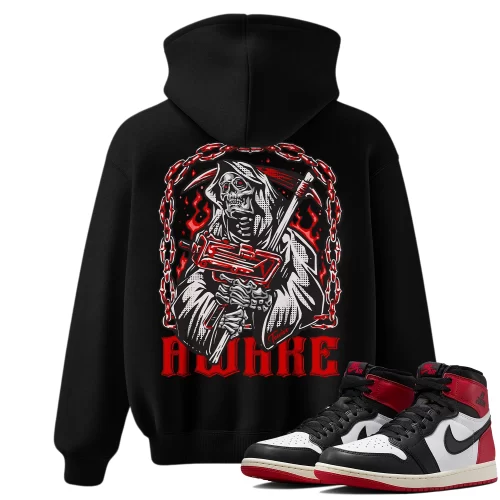 TeeVivo Hoodie Match Air Jordan 1 Retro High OG Black Toe Reimagined Awake – Air Jordan 1 Hoodie, AJ1 Hoodie