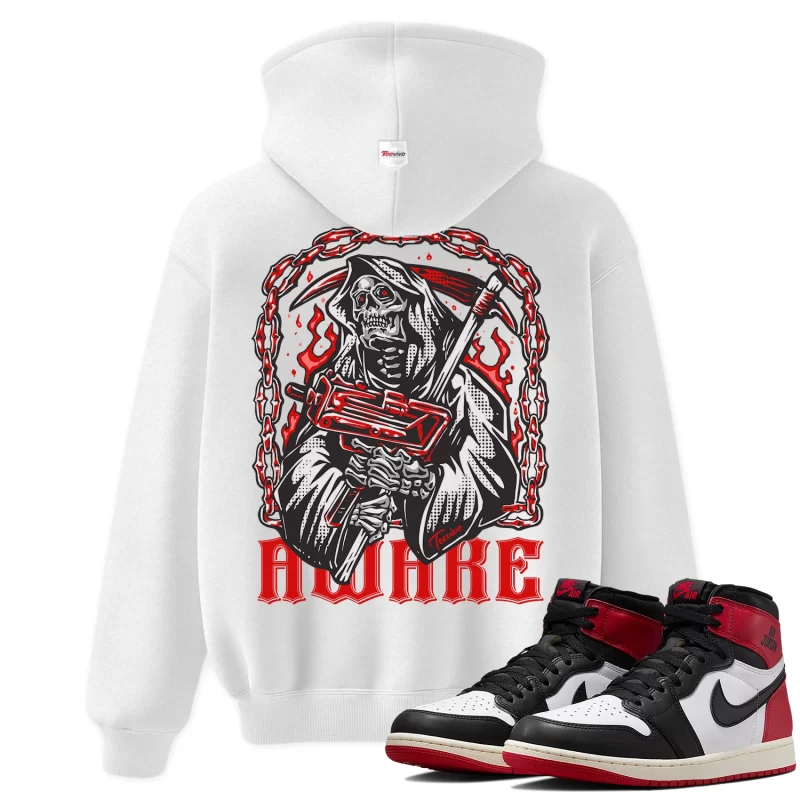 TeeVivo Hoodie Match Air Jordan 1 Retro High OG Black Toe Reimagined Awake – Air Jordan 1 Hoodie, AJ1 Hoodie