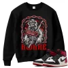 TeeVivo Sweatshirt Match Air Jordan 1 Retro High OG Black Toe Reimagined Awake – Air Jordan 1 Sweatshirt, AJ1 Sweatshirt