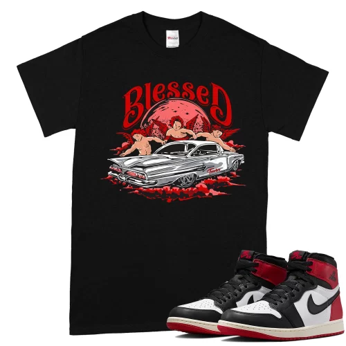 TeeVivo T-Shirt Match Air Jordan 1 Retro High OG Black Toe Reimagined Blessed – Air Jordan 1 Shirt, AJ1 Shirt