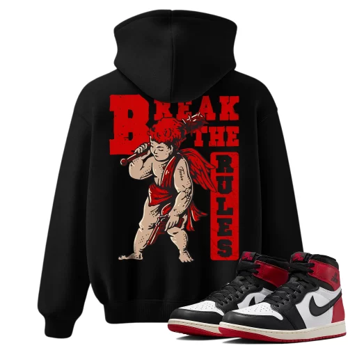 TeeVivo Hoodie Match Air Jordan 1 Retro High OG Black Toe Reimagined Break the rules – Air Jordan 1 Hoodie, AJ1 Hoodie