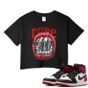 TeeVivo Crop Top Match Air Jordan 1 Retro High OG Black Toe Reimagined Crime – Air Jordan 1 Crop Top, AJ1 Crop Top