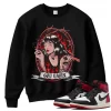 TeeVivo Sweatshirt Match Air Jordan 1 Retro High OG Black Toe Reimagined God Daaamn – Air Jordan 1 Sweatshirt, AJ1 Sweatshirt