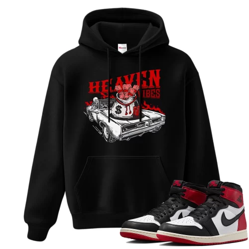 TeeVivo Hoodie Match Air Jordan 1 Retro High OG Black Toe Reimagined Heaven vibes – Air Jordan 1 Hoodie, AJ1 Hoodie