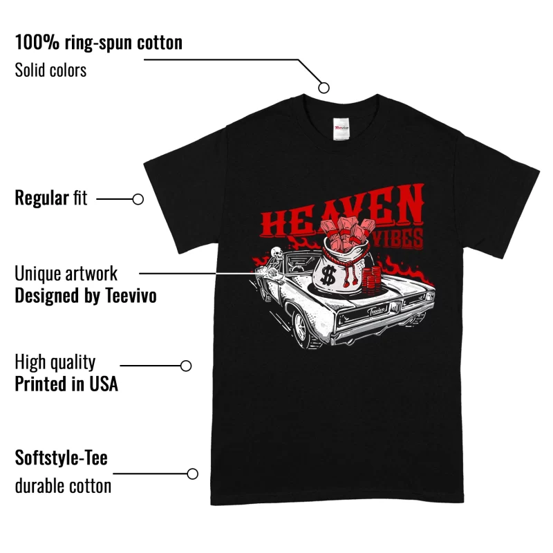 TeeVivo T-Shirt Match Air Jordan 1 Retro High OG Black Toe Reimagined Heaven vibes – Air Jordan 1 Shirt, AJ1 Shirt