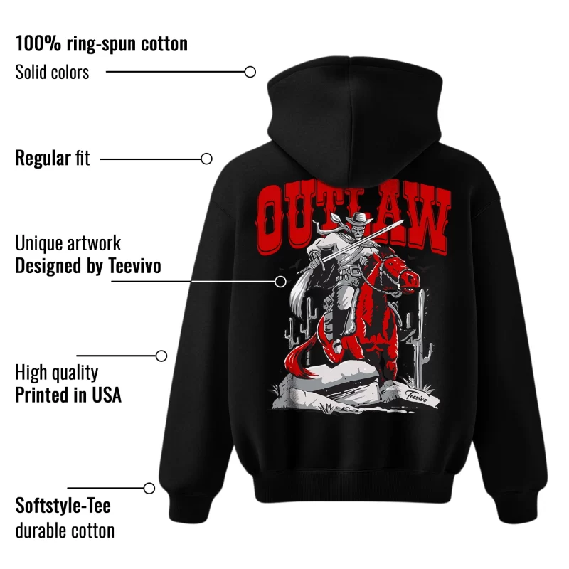 TeeVivo Hoodie Match Air Jordan 1 Retro High OG Black Toe Reimagined Outlaw – Air Jordan 1 Hoodie, AJ1 Hoodie