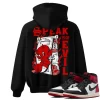 TeeVivo Hoodie Match Air Jordan 1 Retro High OG Black Toe Reimagined Speak no evil – Air Jordan 1 Hoodie, AJ1 Hoodie