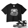 TeeVivo Crop Top Match Air Jordan 1 Retro High OG Black White Blessed – Air Jordan 1 Crop Top, AJ1 Crop Top