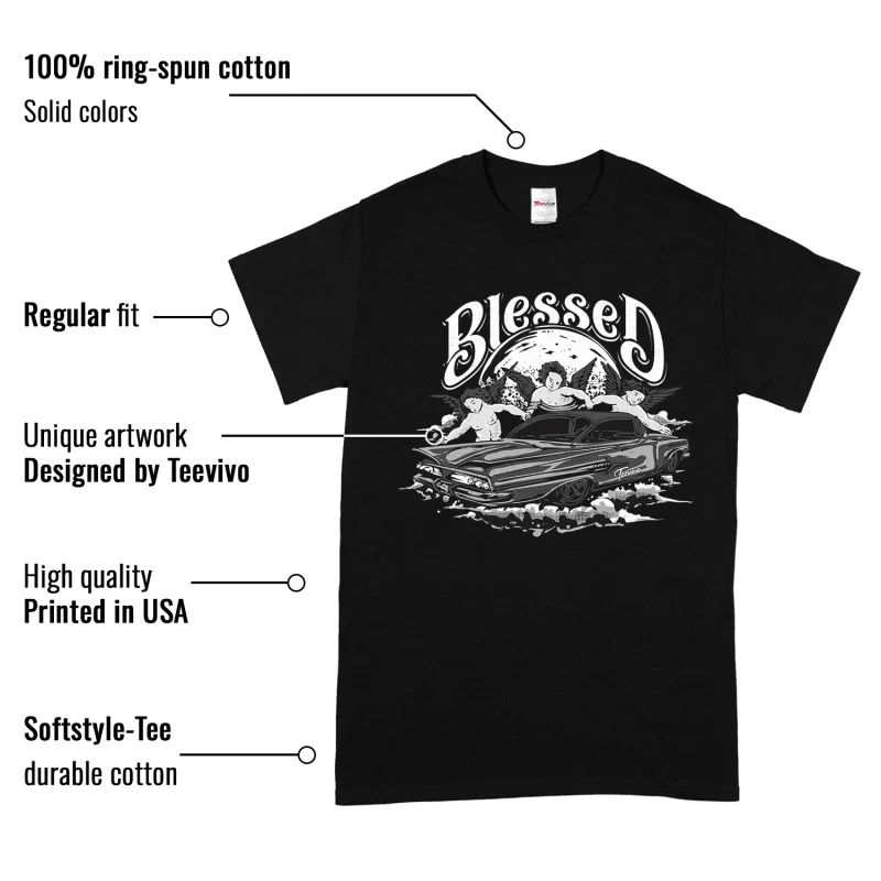 TeeVivo T-Shirt Match Air Jordan 1 Retro High OG Black White Blessed – Air Jordan 1 Shirt, AJ1 Shirt