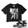 TeeVivo Crop Top Match Air Jordan 1 Retro High OG Black White Break the rules – Air Jordan 1 Crop Top, AJ1 Crop Top