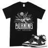 TeeVivo T-Shirt Match Air Jordan 1 Retro High OG Black White Burning the ground – Air Jordan 1 Shirt, AJ1 Shirt