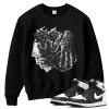TeeVivo Sweatshirt Match Air Jordan 1 Retro High OG Black White Gambling – Air Jordan 1 Sweatshirt, AJ1 Sweatshirt