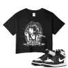 TeeVivo Crop Top Match Air Jordan 1 Retro High OG Black White God Daaamn – Air Jordan 1 Crop Top, AJ1 Crop Top