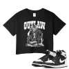 TeeVivo Crop Top Match Air Jordan 1 Retro High OG Black White Outlaw – Air Jordan 1 Crop Top, AJ1 Crop Top