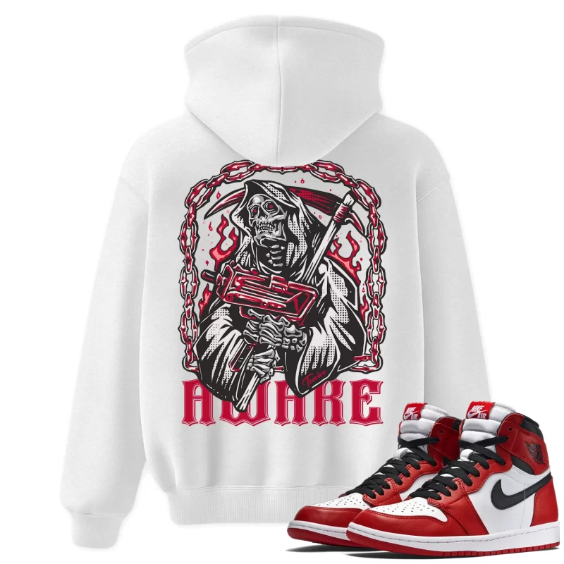 TeeVivo Hoodie Match Air Jordan 1 Retro High OG Chicago Lost and Found Awake – Air Jordan 1 Hoodie, AJ1 Hoodie