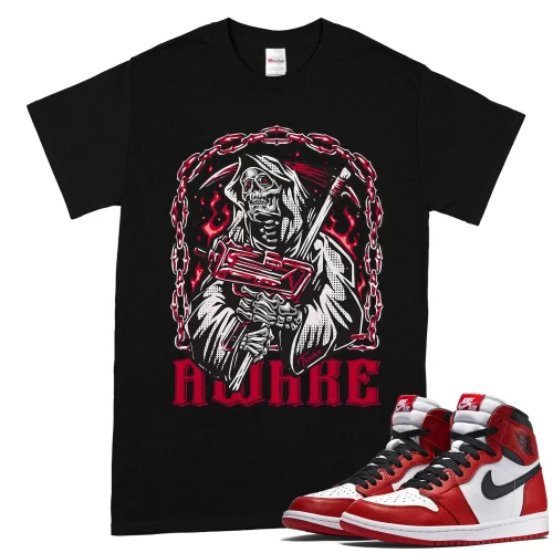 TeeVivo T-Shirt Match Air Jordan 1 Retro High OG Chicago Lost and Found Awake – Air Jordan 1 Shirt, AJ1 Shirt