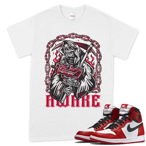 TeeVivo T-Shirt Match Air Jordan 1 Retro High OG Chicago Lost and Found Awake – Air Jordan 1 Shirt, AJ1 Shirt