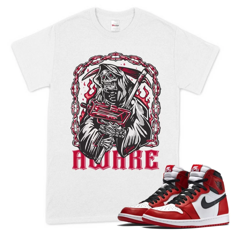 TeeVivo T-Shirt Match Air Jordan 1 Retro High OG Chicago Lost and Found Awake – Air Jordan 1 Shirt, AJ1 Shirt