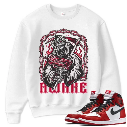 TeeVivo Sweatshirt Match Air Jordan 1 Retro High OG Chicago Lost and Found Awake – Air Jordan 1 Sweatshirt, AJ1 Sweatshirt