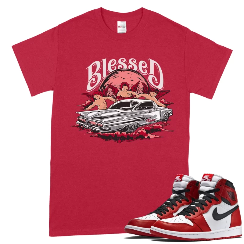 TeeVivo T-Shirt Match Air Jordan 1 Retro High OG Chicago Lost and Found Blessed – Air Jordan 1 Shirt, AJ1 Shirt
